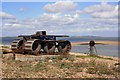 Beach Tractor and Bird Watcher