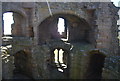 NU2521 : Windows, Dunstanburgh Castle by N Chadwick