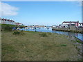 Aberaeron harbour in August