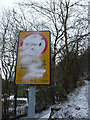 SD9926 : Defaced warning notice, Wood Top Road, Hebden Bridge by Phil Champion