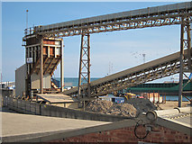 TQ2504 : Aggregate conveyors by Fisherman's Wharf by Oast House Archive