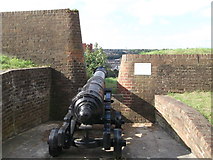 TQ7568 : Upper Cornwallis Battery (1 of 3) by David Anstiss
