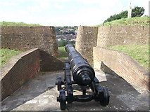 TQ7568 : Upper Cornwallis Battery (3 of 3) by David Anstiss