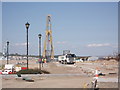 Tarmacking the new road in Rochester Riverside