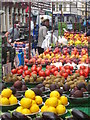 A fruit stall in North End Road street market Fulham