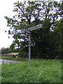 Roadsign at the Framsden Road junction