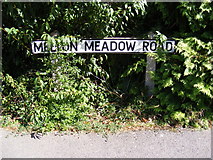 TM2749 : Melton Meadow Road sign by Geographer
