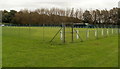 ST3095 : Fenced football pitch, Croesyceiliog by Jaggery
