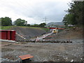 Construction of the Porthmadog Bypass near Minffordd