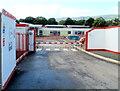 Entrance to Crownbridge School construction site, Croesyceiliog, Cwmbran