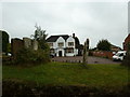 Looking from St Mary Magdalen Churchyard over to The George, Little Brickhill