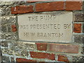 Inscription on the pump house