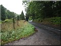 The road from West Hill to Ottery St Mary, in the rain