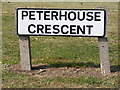 Peterhouse Crescent sign