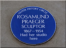 J3979 : Rosamund Praeger plaque, Holywood by Albert Bridge