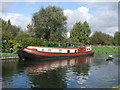 TQ3590 : Gerontius Canal Boat on the River Lee by PAUL FARMER