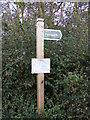 TM4048 : Footpath sign and map of the footpath to the River Ore by Geographer