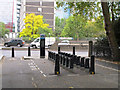 Barclays bike hire stand, Paddington Green