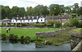 SK2169 : Lumford Cottages from the River Wye footbridge by Andrew Hill