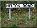 Melton Road sign