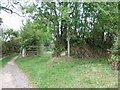 Junction of footpaths near Butterdon Cottages