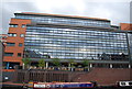 Office block by the canal