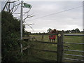 The footpath between Langford church and village