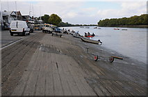 TQ2375 : River Thames at Putney by Philip Halling