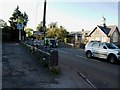 Forecourt of the Live And Let Die pub next to the A368 in Blagdon