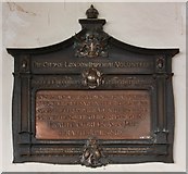 TQ3382 : St Leonard, Shoreditch High Street, Shoreditch - Wall monument by John Salmon