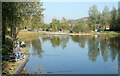 Fishing on Festival Park lake, Ebbw Vale