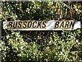 Bussocks Barn sign