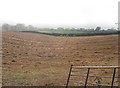 View across undulating land in the direction of the hamlet of Ballykeel