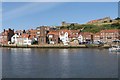 NZ9011 : River Esk, Whitby - panorama #3 of 4 by Dave Hitchborne