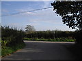 Road junction and signpost near Pen-y-lan