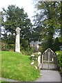 Stone cross on the edge of Cardinham churchyard