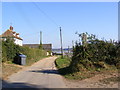 Footpath to Kirton Creek & entrance to High House Farm