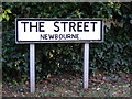 The Street, Newbourne sign