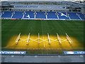 TQ3408 : Pitch & East Stand - Amex Stadium by Paul Gillett