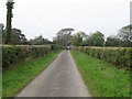 View westwards along Ballygilbert Road