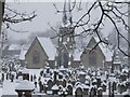 Brooklands cemetery in the snow