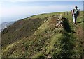 SX3254 : Coast path above Battern Cliffs by Derek Harper