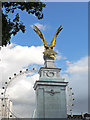 TQ3080 : The Royal Air Force Memorial and the London Eye by Mick Lobb