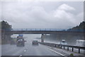 A very wet day on the M6 near Flash House footbridge