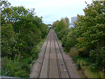 TQ1978 : Railway tracks at Gunnersbury Avenue by Thomas Nugent