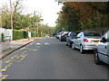 TR3866 : Dumpton Lane where it passes Newlands Primary School by Nick Smith
