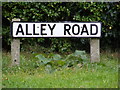 Alley Road sign