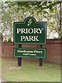 TM1940 : Priory Park & Alnesbourne Priory Golf Club sign by Geographer