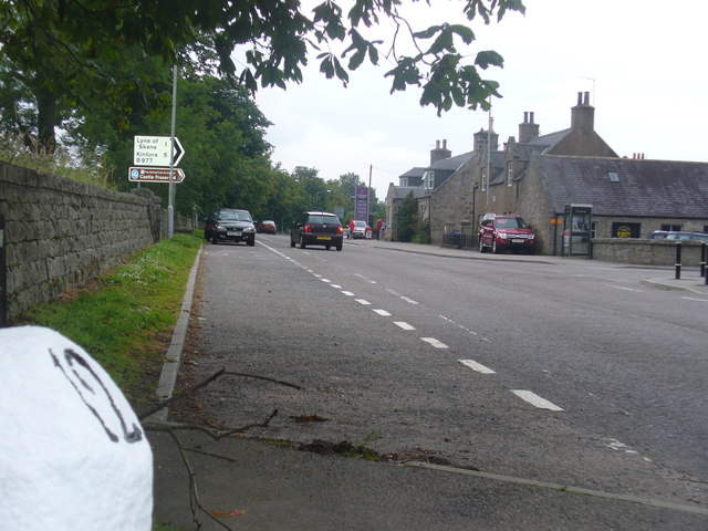 Dunecht, 12 Miles From Aberdeen Milestone on the A944, Aberdeen-Alford road, at Dunecht.