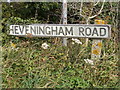 Heveningham Road sign